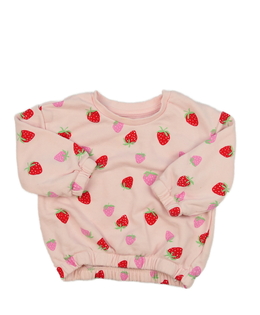 Růžová mikina s jahodami Primark 