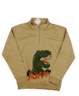 Nová hnědá mikina s dinosaurem 