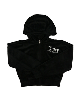 Černá semišová crop mikina Juicy Couture 
