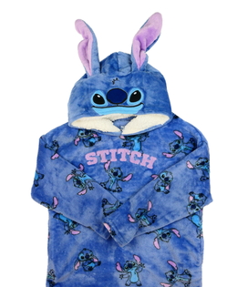 Modrá teplá volnočasová oversize mikina Stitch