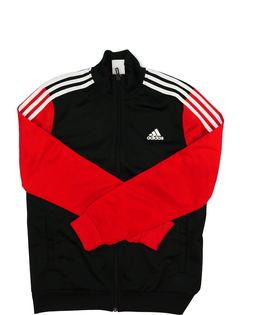 Černo-červená sportovní mikina Adidas 