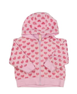 Růžová mikina se srdíčky Primark 