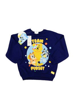 Nová modrá mikina s potiskem Bluey George