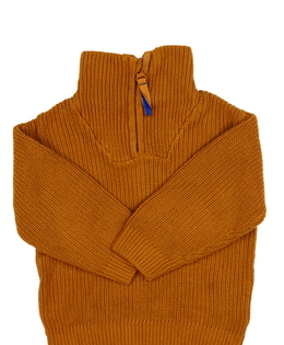 Hnědý přízový rolákový svetr H&M