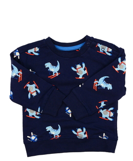 Tmavě modrá dinosauří mikina Mothercare