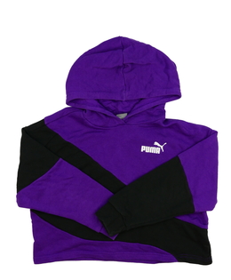 Černo-fialová crop mikina Puma 