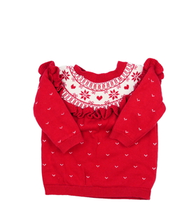 Červený svetr s volánky George