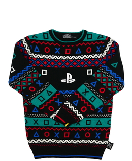 Černý herní svetr PlayStation Primark 