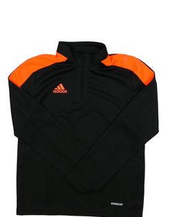 Černo-oranžová sportovní mikina Adidas