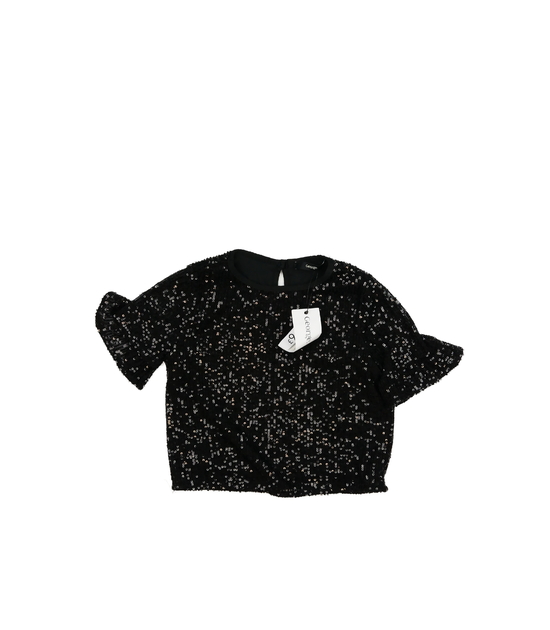 Nový černý crop top s flitry George