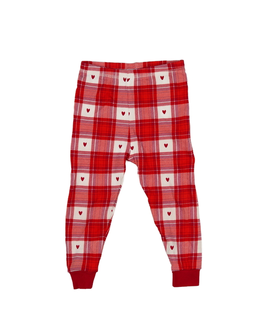 Červeno-bílé pyžamové kalhoty se srdíčky George