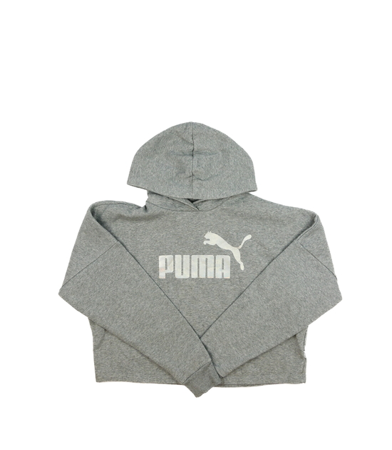 Šedá melírovaná crop mikina vel. 176 Adidas 