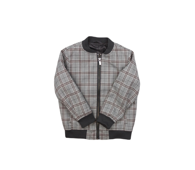 Šedá kostkovaná přechodová bunda Next