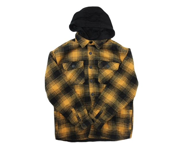 Žlutočerný teplý zimní kabát Next