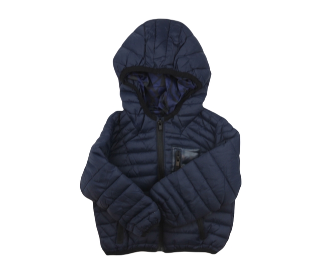 Tmavomodrá prošívaná přechodová bunda River Island