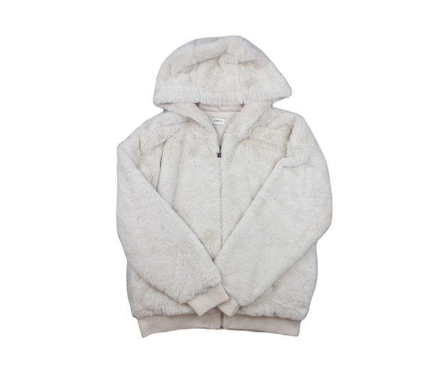 Krémová chlupatá bunda F&F