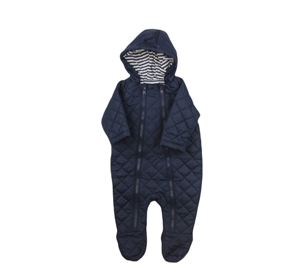 Modrý prošívaný přechodový overal 