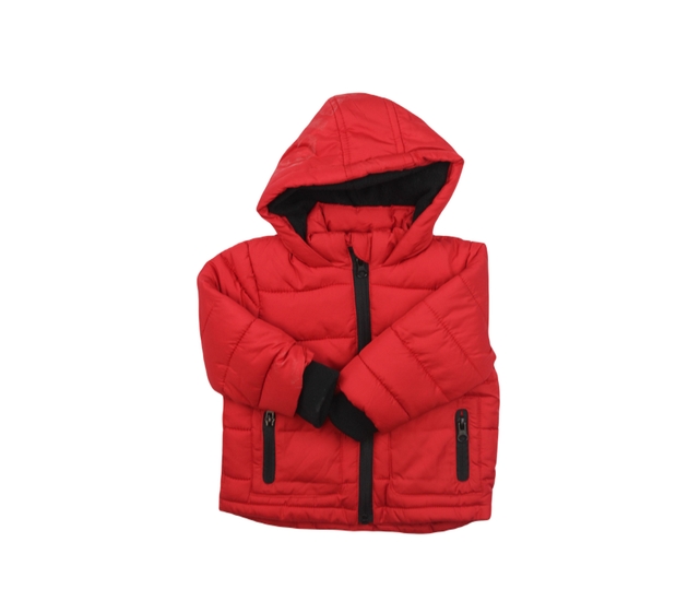 Červená prošívaná zimní bunda 