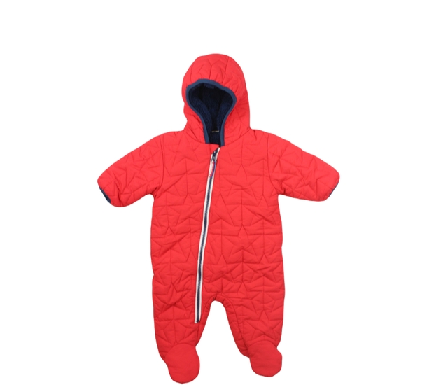 Červený prošívaný zimní kojenecký overal Next