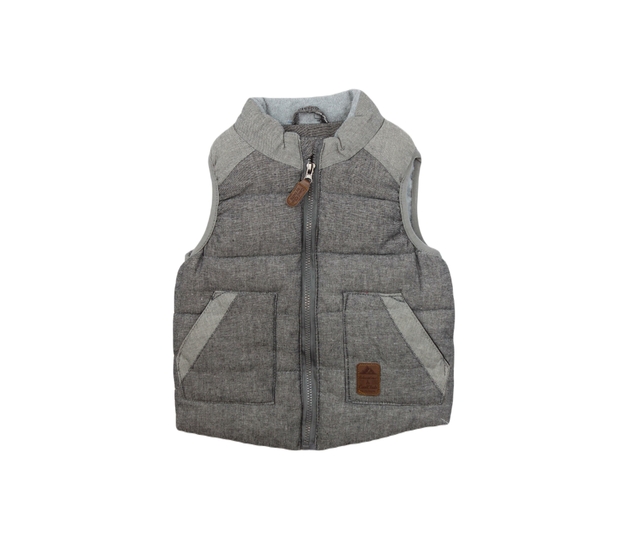 Šedá silnější prošívaná vesta 