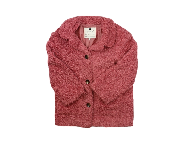 Starorůžový chlupatý kabátek F&F