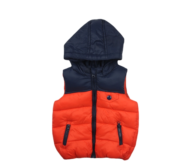 Oranžovomodrá prošívaná vesta F&F