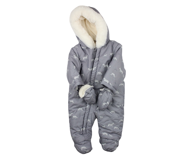 Šedý zimní overal se zebrami John Lewis