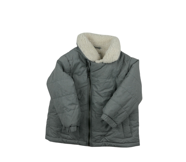 Šedá zimní bundička s vnitřním chlupem M&S