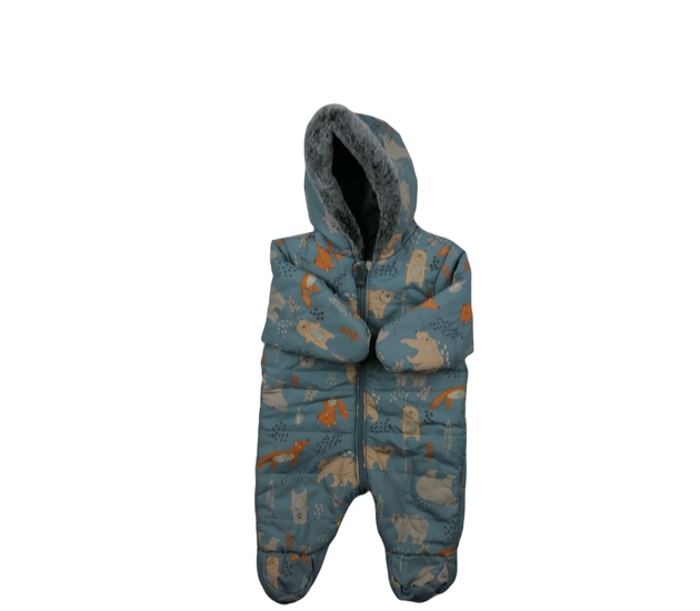 Modrý zimní overal se zvířátky Nutmeg