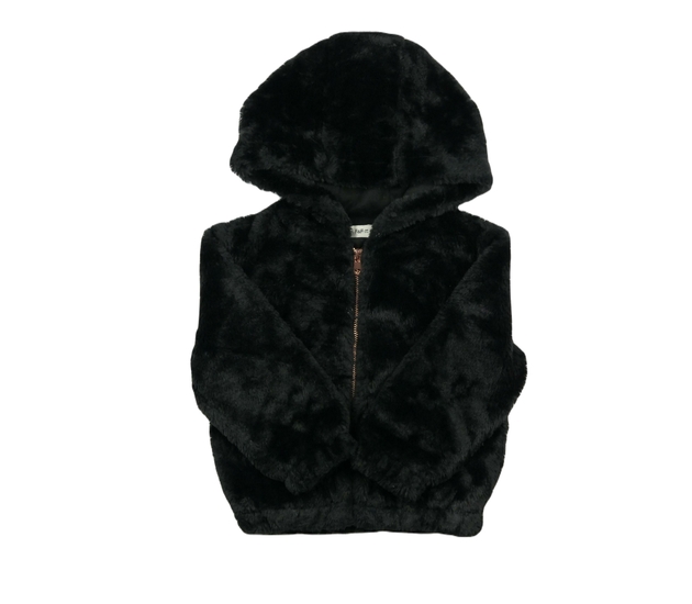 Černá chlupatá slabší bundička F&F