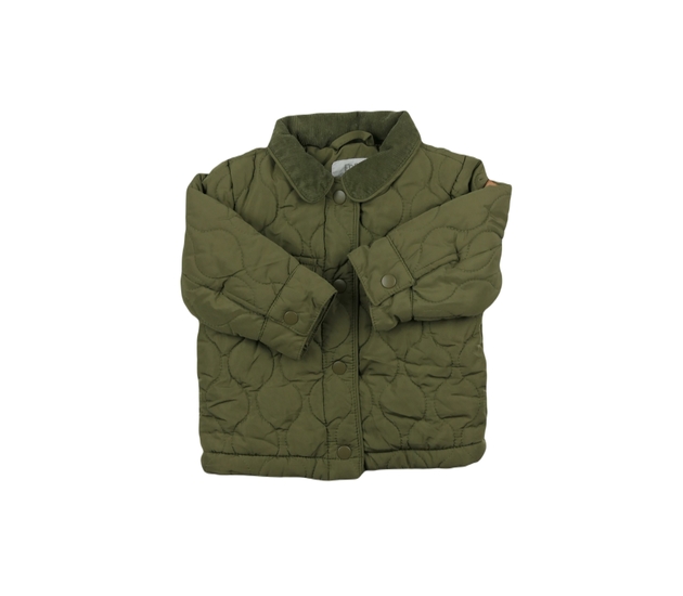 Zelená prošívaná bundička s vnitřním chlupem F&F