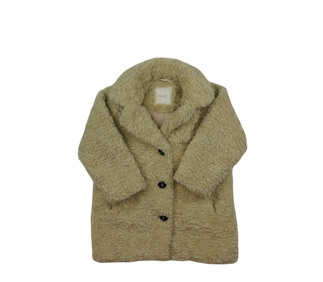 Krémový chlupatý kabátek Next