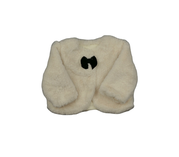 Krémový chlupatý kabátek