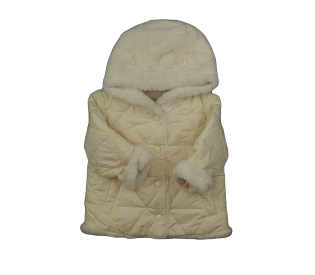 Krémová prošívaná zimní bunda Tu