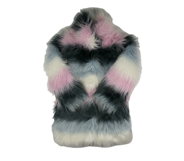 Tříbarevný chlupatý kabát Next