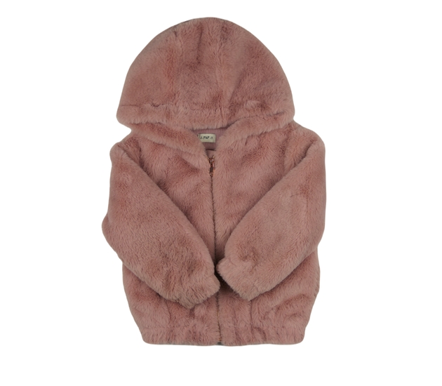 Růžová chlupatá přechodová bunda F&F