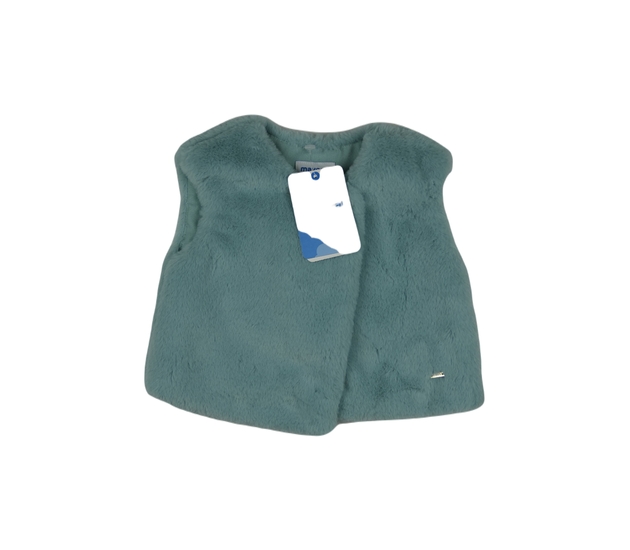 Nová zelená chlupatá vesta Mayoral