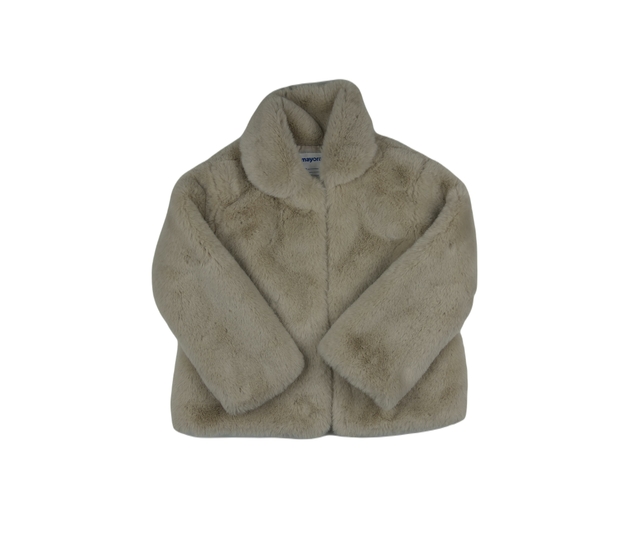 Krémový chlupatý kabátek Mayoral