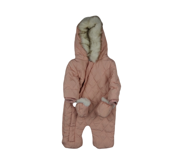 Růžový prošívaný zimní overal River Island