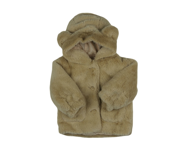 Hnědý chlupatý kabátek F&F