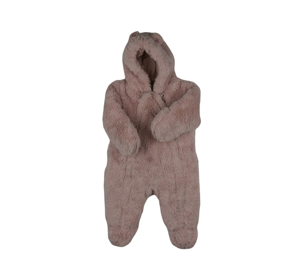 Chlupatý růžový zimní overal George