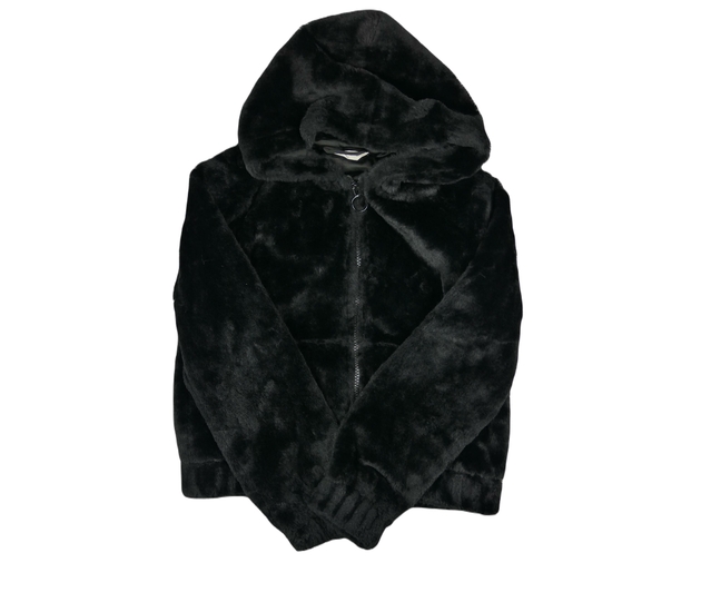 Černá chlupatá bundička 