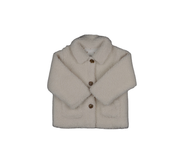 Krémový chlupatý kabátek Tu