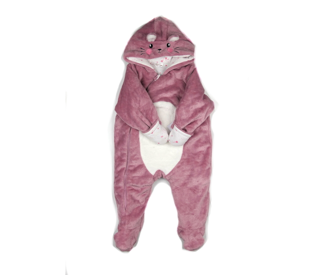 Růžový zimní overal M&Co