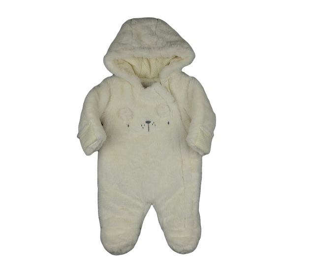 Krémový chlupatý overal s čumáčkem Tu