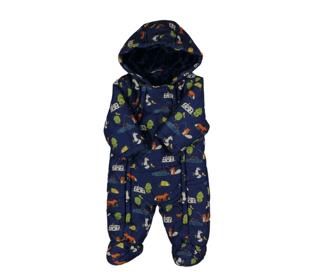 Modrý zimní overal se zvířátky John Lewis