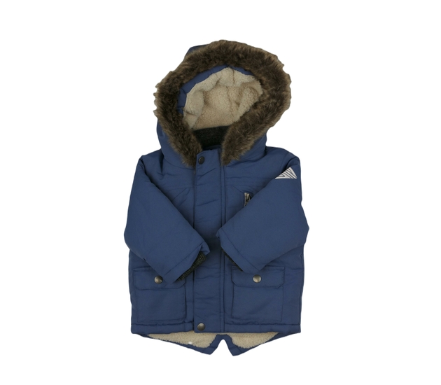 Modrá zimní bunda s vnitřním chlupem Primark