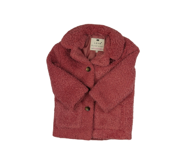 Růžový chlupatý kabátek F&F