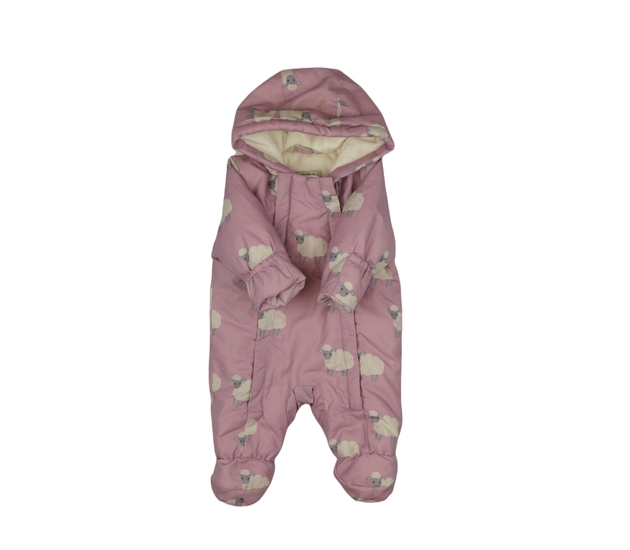 Růžový zimní overal s ovečkami John Lewis