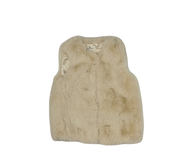 Krémová chlupatá vestička